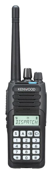 Kenwood NX-1200DE portable radio, front view, display and full numeric keypad