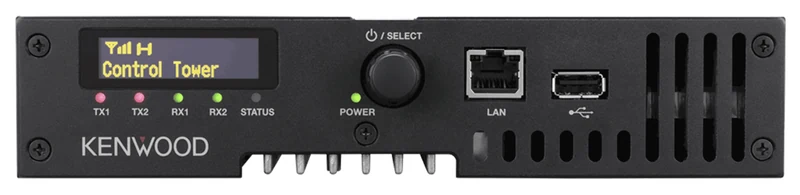 Kenwood NXR-1700E repeater, front view with OLED display