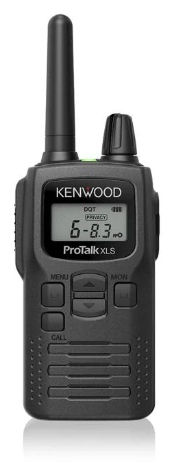 Kenwood PKT-300 portable radio, front view, channel display and front function buttons