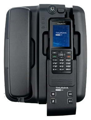 Thuraya FDU-XT NEO docking unit with an XT satellite handset fitted